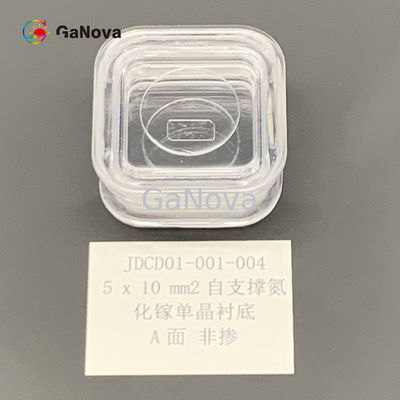 TTV ≤ 10μm A-Face não dopado de tipo N GaN monokristalino de sustrato independente Resistividade 0,1 Ω·cm Dispositivo de potência/Laser W