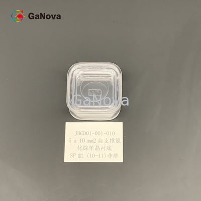 5*10mm2 SP-Face 10-11 Não dopado GaN de tipo N independente Substrato de cristal único 0,1 Ω·cm Resistividade para dispositivo de potência