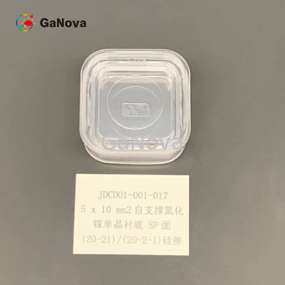 5*10mm2 SP-Face não dopado de tipo N GaN monokristalino 20-21 / 20-2-1 10mm2 Resistividade 0,05 Ω·cm