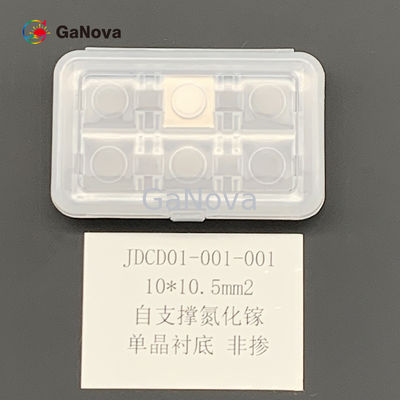 plano de 10*10.5mm2 GaN Single Crystal Substrate C (0001) fora do ângulo para a M-linha central 0,35 ±0.15°