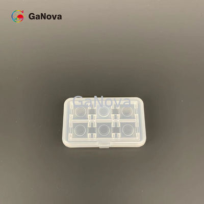 plano de 10*10.5mm2 GaN Single Crystal Substrate C (0001) fora do ângulo para a M-linha central 0,35 ±0.15°